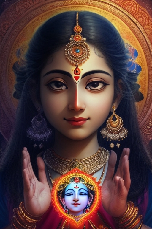 DreamShaper_v5_face_of_a_beautiful_young_yogini_meditating_in_3